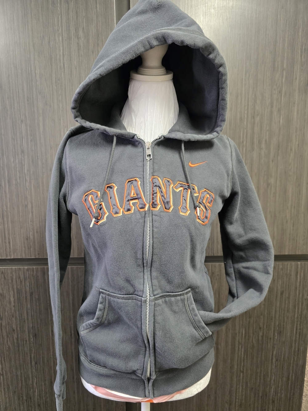 Nike San Francisco Giants Full Zip Hoodie Women's Medium Gray MLB Sweatshirt